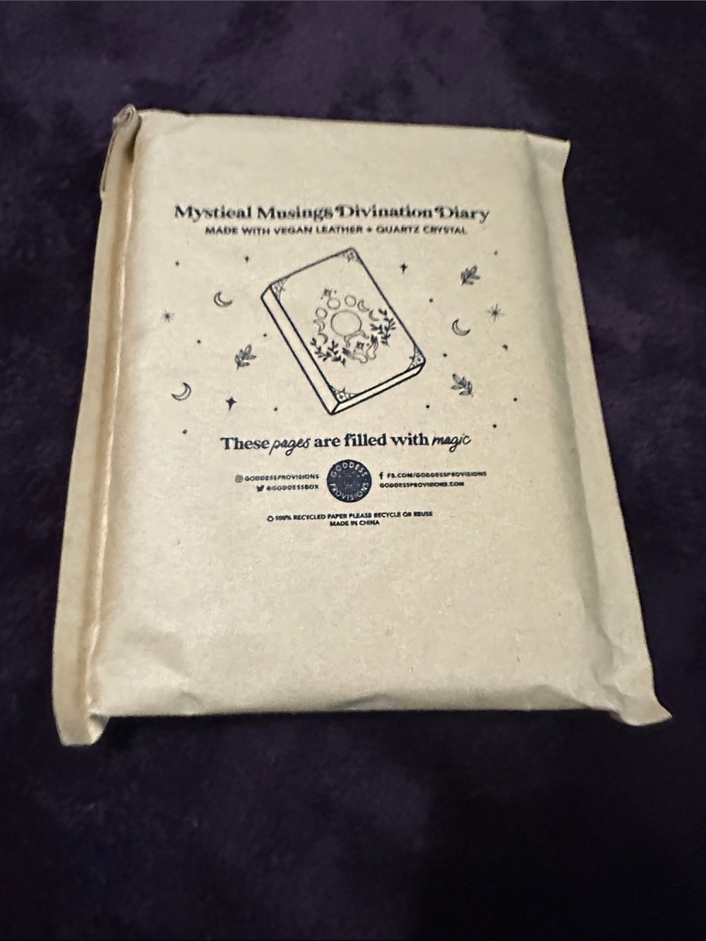 Goddess Provisions Mystical Musings Divination Diary NWT gift whimsigoth witch